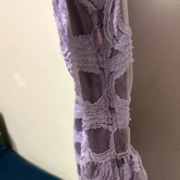 EShakti purple Circle Tulle Midi Fit Flare Dress NWOT Sz 8 custom - Picture 8 of 11